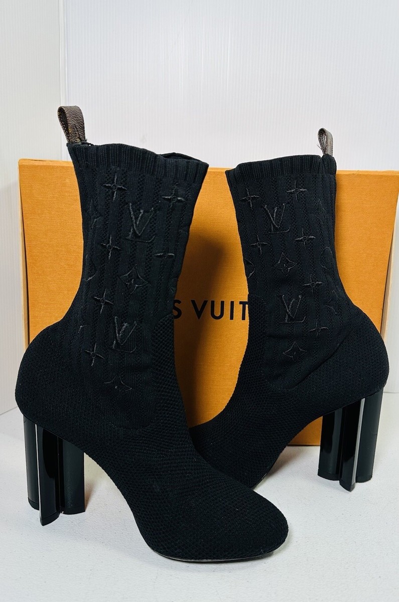 Louis Vuitton silhouette ankle Black boots Size 37.5 | eBay