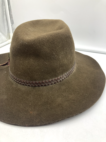Vintage Outback Trading Company Broken Hill Brown Blend Felt Hat 7-1/4 USA 58 - Photo 7 sur 14