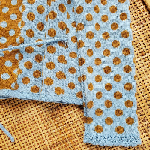 Oilily Girls Knit Polka Dot Wrap Cardigan Sweater Size 140 9 10Y (24084B) - Picture 8 of 10