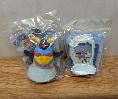 Happy Get Two 2011 Burger King Toys - Lot Of 2 - Groovin' Lovelace & Flyin' Sven