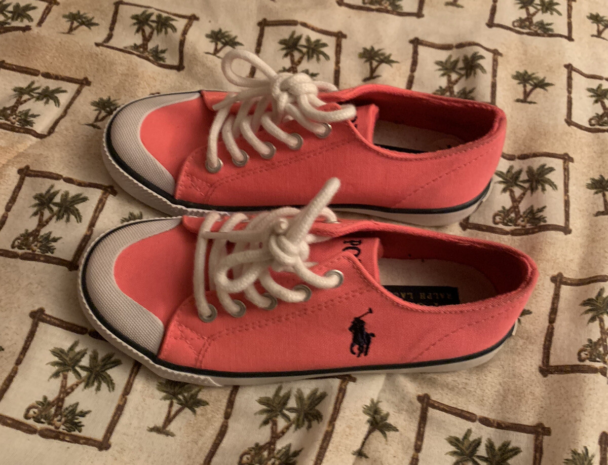 【POLO RALPH LAUREN】SLATER SNEAKERS【送料無料】 POLO RALPH LAUREN GIRLS CANVAS SNEAKERS BAJA PINK SLATER