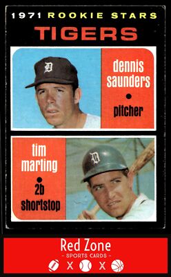 1971 Topps - #423 Tigers Rookie Stars (Saunders / Marting) EX