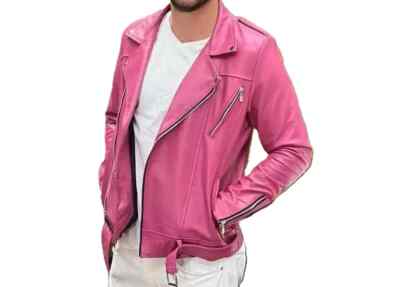 Leather Pink Windbreaker Mens Pink Windbreaker Jacket Tineli