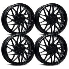 Set-4 Katana Kr09 18x8 5x1005x114.3 40mm Glossy Black Wheels Rims 18 Inch