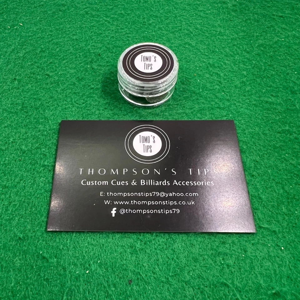 TOMO'S 5 x Soft Full Grain Leather Domed Snooker Cue Tips - Image 2 of 2