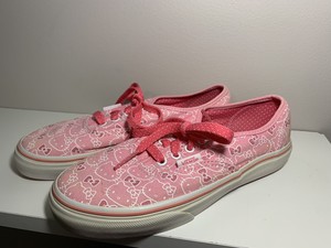 vans authentic checkerboard on feet