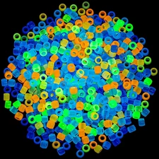 2400Pcs Glow in the Dark Pony Beads 11 Color UV Beads for DIY Jewelry Craft