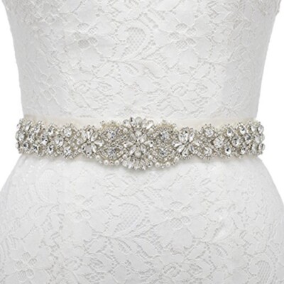 Handmade Wedding Bridal Belt Crystal Rhinestone Dress Sash Wedding Sash Belt