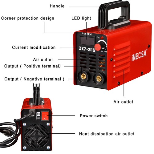 4 IN 1 MIG MAG Elektroden Schweißinverter 315A 230V Schweißgerät WIG ARC Welder - Bild 11 von 12