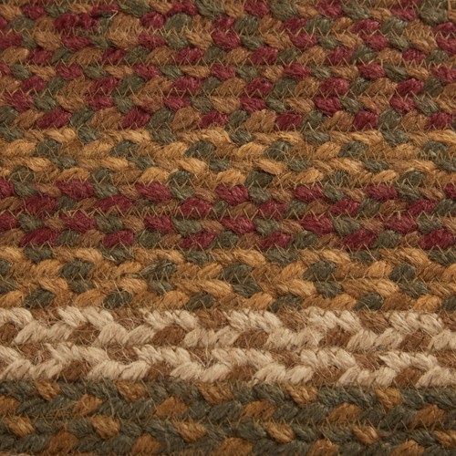 Accent Rug Tea Cabin Jute Rustic 27x48 Oval No Slip Striped Floor Mat VHC Brands - Picture 4 of 7
