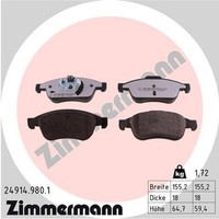 Zimmermann Bremsbelagsatz Scheibenbremse Rd:Z 24914.980.1 FüR Dacia Captur DZ0 3