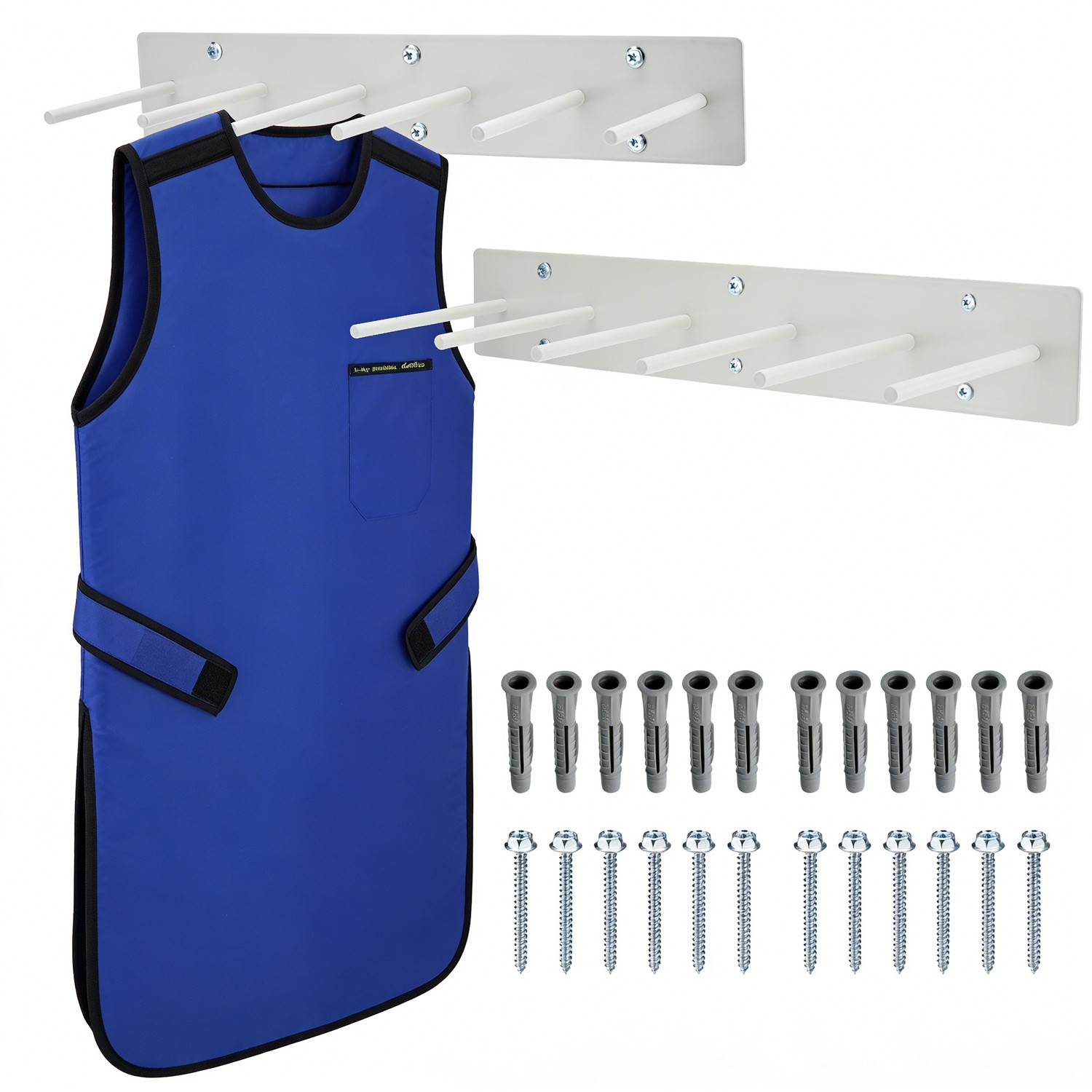 Wall Mounted Lead X-Ray Apron Rack, Peg Style (6 PEG) | eBay