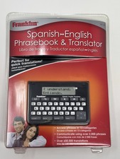 Franklin TES-121 Spanish English Phrasebook Translator Sealed New Blister Pack
