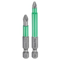 "2X PH2 Kreuzschlitz-Schraubendreher FüR 1/4\" Sechskant Magnetisch GrüN"