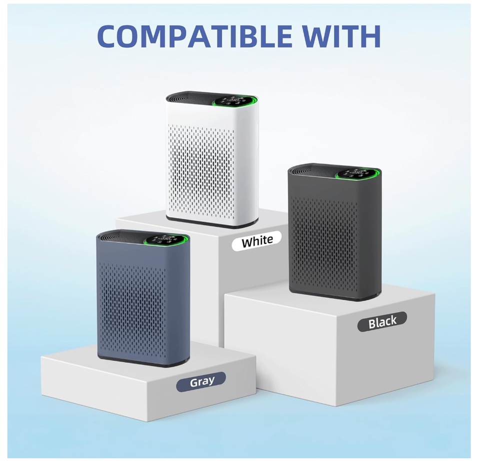 4 Ersatzfilter Für ECOSELF HAP602 / HAP602WF – 3-in-1 Vorfilter, Nachfilter, Aktivkohlefilter