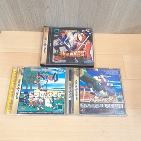 SEGA SATURN Japanese Console bundle with 2 controllers & 6 Games tested NTSC-J