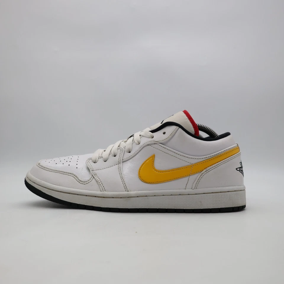 Nike Air Jordan 1 Zapatillas bajas para hombre 10,5 'Swoosh multicolor' blancas CW7009-100 Foto 4 de 4