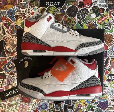 Mens Size 9.5- Nike Air Jordan 3 Retro- Fire Red (NEW WITH BOX)