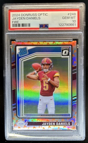 2024 Panini Donruss Optic Jayden Daniels Fire Rated Rookie #248 PSA 10 GEM MINT