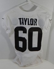 2020 Cleveland Browns Alex Taylor #60 Game Used White Practice Jersey 44+2