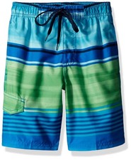Kanu Surf Boys Avalon Quick Dry UPF 50 Beach Swim Trunk 7 Avalon Royal/Green