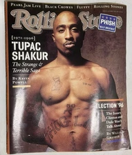 ROLLING STONE Magazine #746, October 31, 1996 Tupac Shakur 2Pac RIP Cover. RARE!