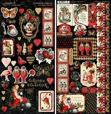 Graphic 45 "Curiouser & Curiouser" Cardstock Sticker Sheet