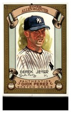 2007 Topps Allen & Ginter #19 Derek Jeter Dick Perez Sketches