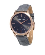 THOMAS SABO WA0262 Uhr Herrenuhr Gehäuse rosevergoldet Armand Leder grau