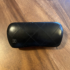 CHANEL Black Quilted Hard Case for Eyeglasses Sunglasses Unisex