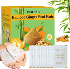 62 Pads Foot Pads for Better Sleep, Natural Ginger Bamboo Vinegar Turmeric Wor