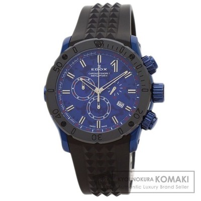 EDOX Chronoffshore-1 10221-37BU5-BUM5 Quartz Chronograph Blue Dial Rubber Box