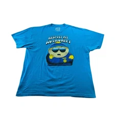 South Park Cartman Respect My Authority Graphic T Shirt XX Large Blue
