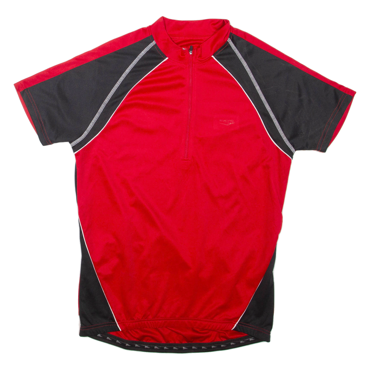 CRIVIT SPORTS Cycling Mens T-Shirt Red 1/4 Zip L UK