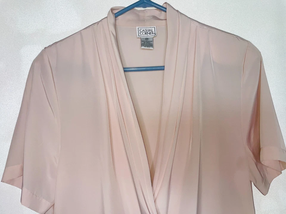 Casual Corner Para Mujer Talla 12 Rosa Claro Cubrir Suave Cottagecore De Colección Foto 4 de 4