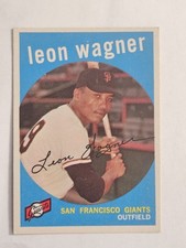 1959 Topps Leon Wagner ROOKIE #257 San Francisco Giants EXCELLENT Card scanned. rookie card picture