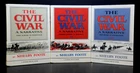 The Civil War: A Narrative by Shelby Foote; 3 Volumes 1958/63/74 Hardcover