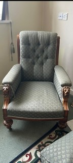 19th Century English Lion head Arm Chair