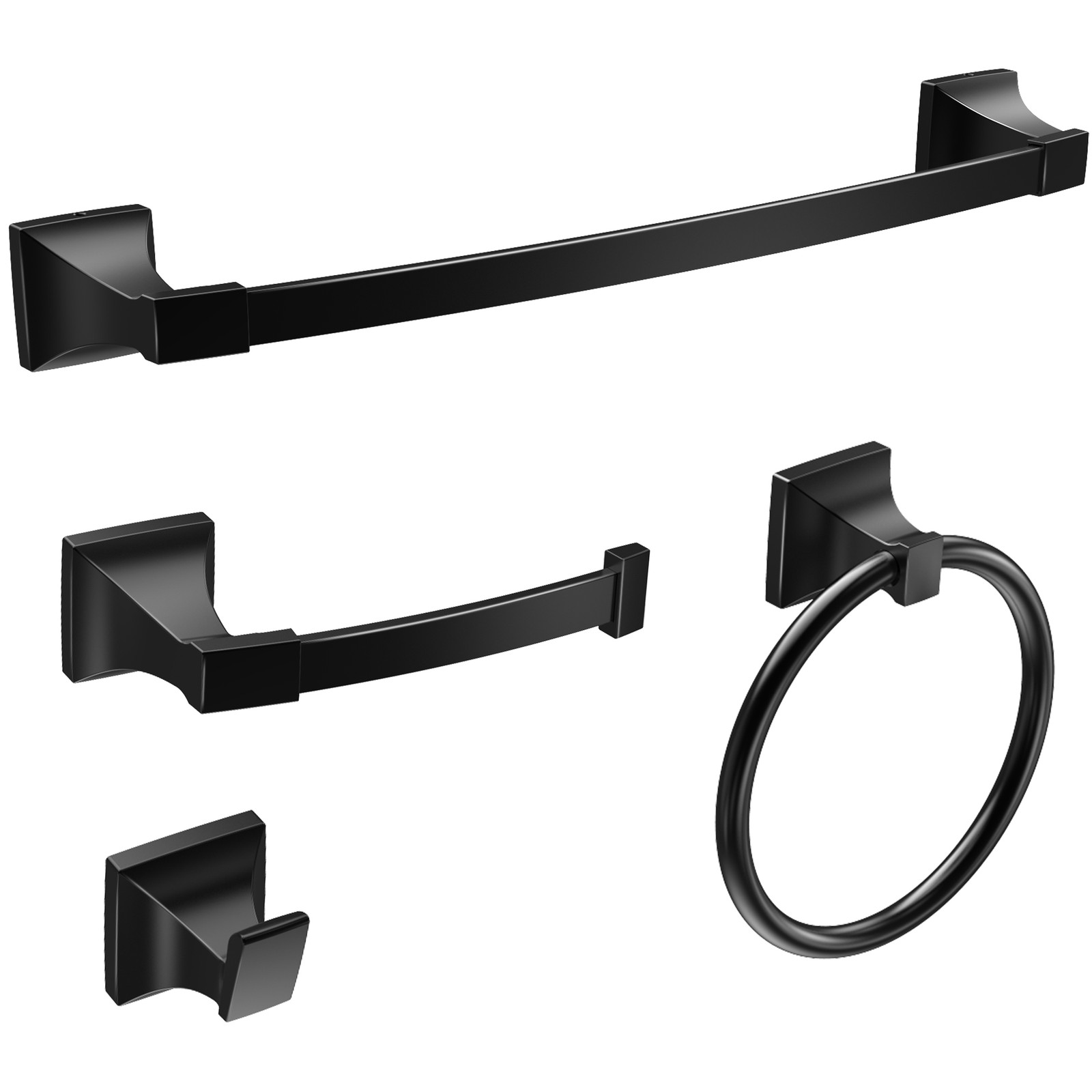 Bar Set Bath Accessories Bathroom Hardware - Matte Black