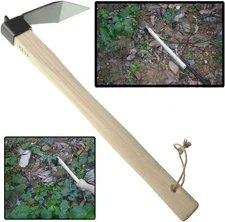 Carbon Steel Hand Hoe Solid Mattock Pick Digging Agricultural Garden Rake Tool