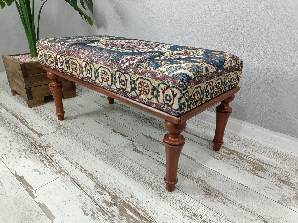 Hallway bench, Turkish design, Footstool bench, Cocktail ottoman, Dining bench - Image 2 of 4