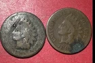 1865 & 1885 US Indian Head Cent! Lower Mintage! Set of 2! Old US Coin!
