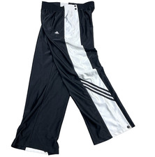 Vintage Y2K Adidas Sweatpants Men XL 33x30 Black Breakaway Baggy Dazzle Shinny