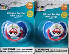NEW 2x Gentle Steps Pacifiers Silicone Nipples Covers