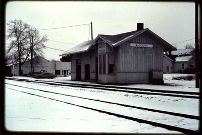 1980 ORIGINAL Dia - N&W WABASH WASEON OH DEPOT RR Train Station Ohio