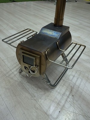 Gstove Stove Wood Burning Heat View Chimney 36cm Used