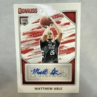 2025-26 Donruss Ink Matthew Able Panini NIL Autograph Prospect NM Basketball UNC