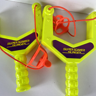 Super Soaker Slinger Water Toy Slingshot Neon Lot of 2 Vintage Funrise Sports