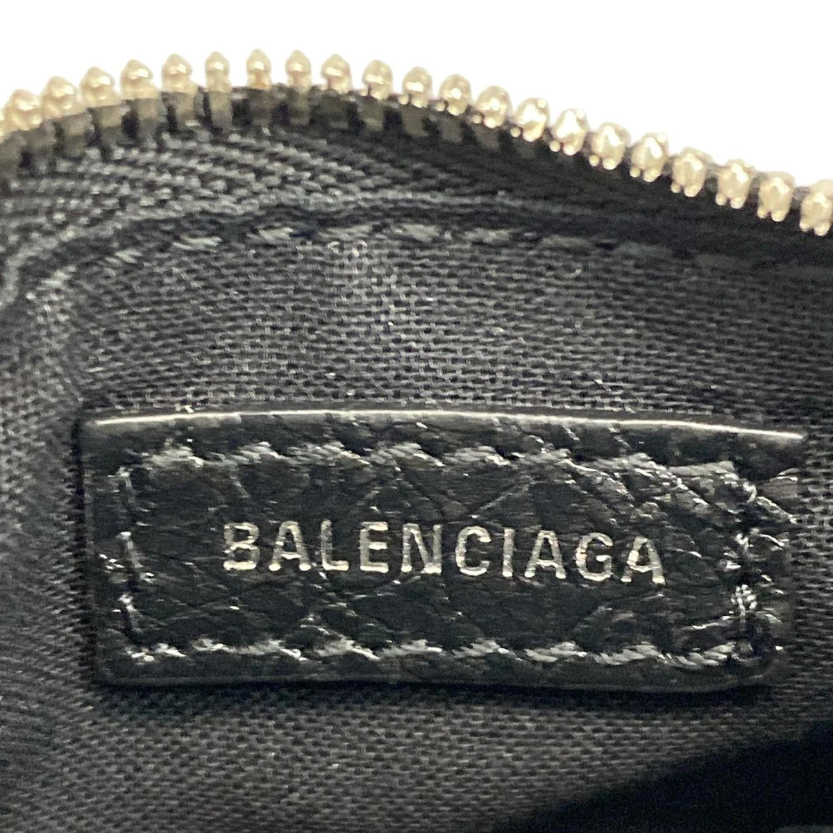 BALENCIAGA Le Cagor Graffiti - Black White Leather Coin Case thumbnail 4