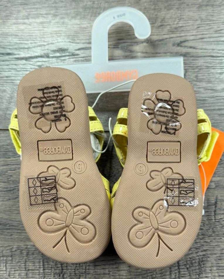 Ropa Bebé Niña Nuevas Sandalias Gymboree Talla 5 Soleadas Cítricas Limón Foto 3 de 3